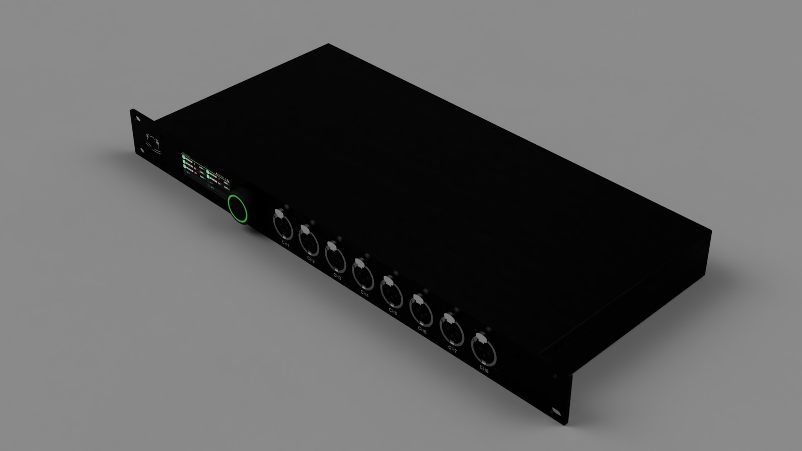 Rack pixfrog 1U, huit sorties XLR en face avant